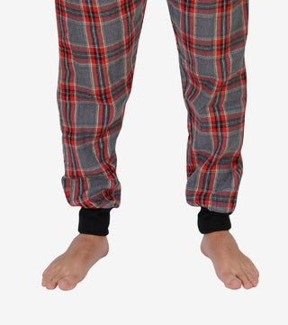 Members Only Men's Flannel Jogger Lounge Pants Gray Size X-Large