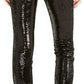 INC International Concepts Women's Sequined Skinny Ankle Pants Black Size XX-Large