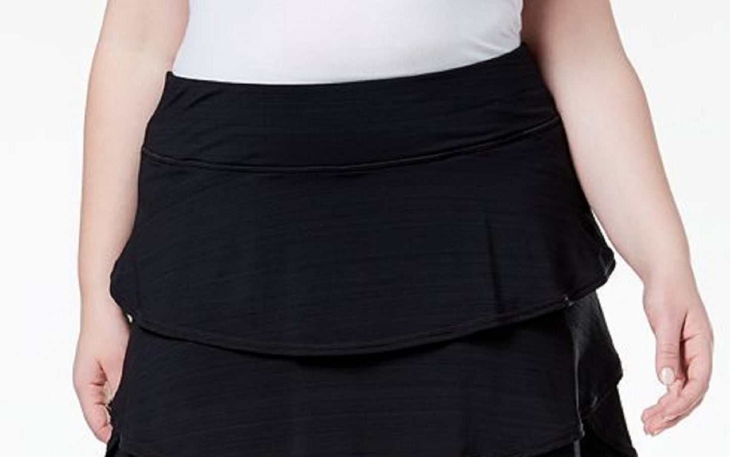 ID Ideology Women's Plus Ruffled Skort Black Size 1X