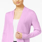 JM Collection Women's Open Front Cardigan Purple Size Small
