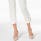 Alfani Women's Lace-up Stretch Tab Front Ankle Pants White Size 14