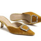 Sam Edelman Women's Brit Jewel Mule Yellow Size 6.5 M