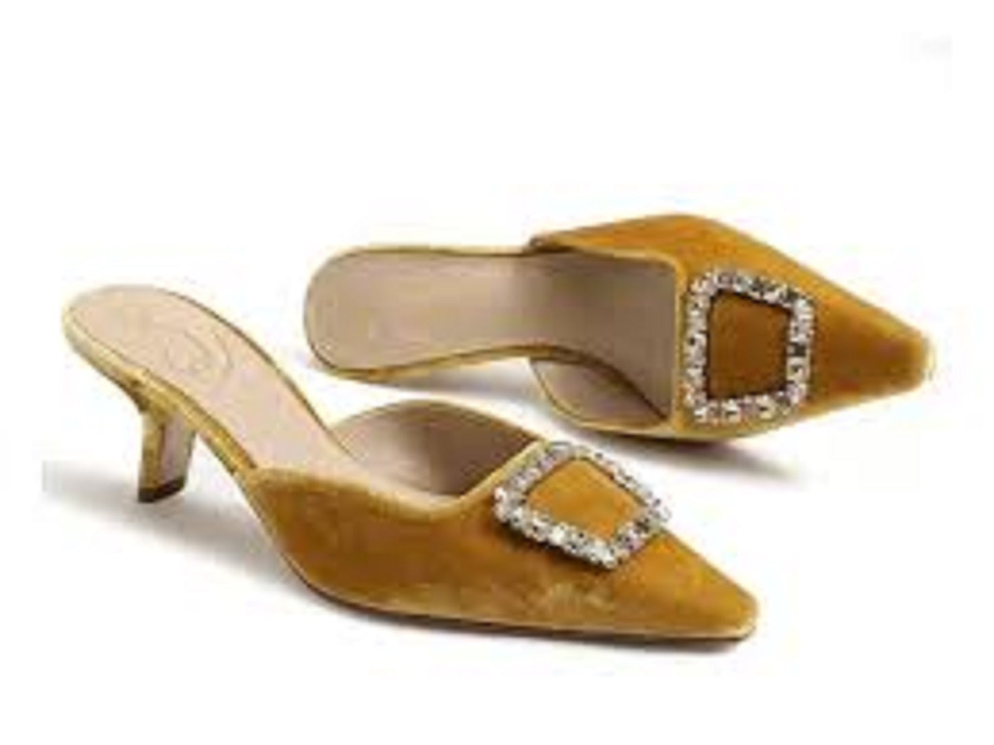 Sam Edelman Women's Brit Jewel Mule Yellow Size 6.5 M