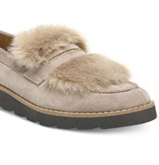 Franco Sarto Women's Harriet Wedge Loafers Shoes Beige Size 7.5 M