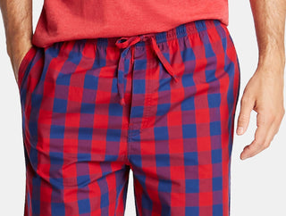 Nautica Men's Cotton Plaid Pajama Shorts Pink Size X-Large