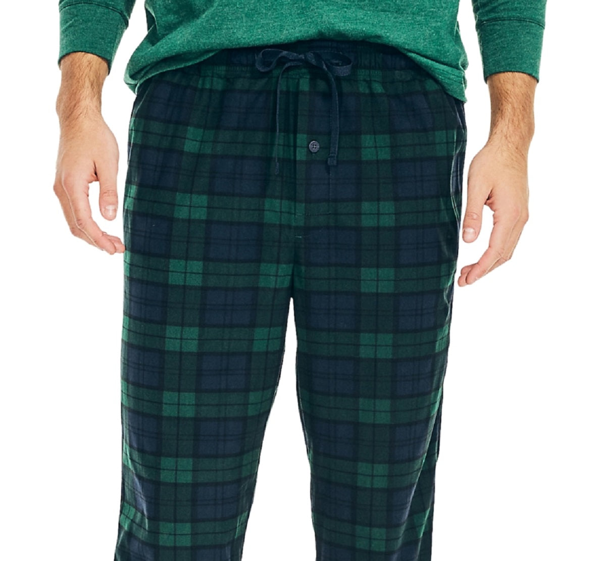 Nautica Men's Sustainably Crafted Cozy Fleece Pants Green Size Large