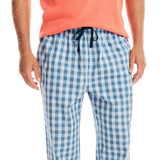 Nautica Men's Check Poplin Pajama Pants Blue Size X-Large