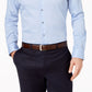 Alfani Men's Athletic Fit Performance Stretch Step Twill Textured Dress Shirt Blue Size 15X34X35