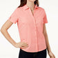 Karen Scott Women's Cotton Eyelet Shirt Pink Size Petite Medium