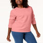 Karen Scott Women's Classic Sweatshirt Pink Size XX-Large