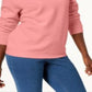 Karen Scott Women's Classic Sweatshirt Pink Size XX-Large