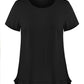 Style & Co Women's Ruffled Hem Top Black Size X-Small