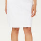 Charter Club Women's Denim Tummy Control Skirt White Size 12
