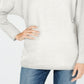 INC International Concepts Women's Dolman Sleeve Ribbed Knit Sweater White Size XX-Large