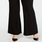 INC International Concepts Women's Mid Rise Flare Casual Wide Leg Pants Black Size 20W
