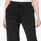 Karen Scott Women's French Terry Drawstring Capri Pants Black Size Small