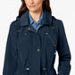 Charter Club Women's Water Resistant Hooded Anorak Jacket Blue Size XX-Large