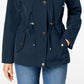 Charter Club Women's Water Resistant Hooded Anorak Jacket Blue Size XX-Large