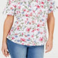 Karen Scott Women's Iris Bliss Textured Cotton Shirt White Size Petite X-Large