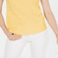 Charter Club Women's Cotton Lace Embellished T-Shirt Yellow Size X-Large