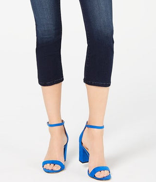 INC International Concepts Women's Stretch Cropped Jeans Blue Size 12