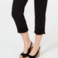 Style & Co Women's Crochet Fringe Capri Pants Black Size Petite