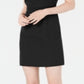 Bar III Women's Short Sleeve V Neck Mini Sheath Cocktail Dress Black Size 6
