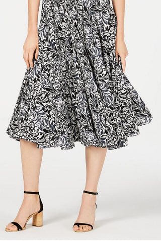 INC International Concepts Women's Cotton Peasant Dress Black SizeMedium