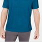 Tasso Elba Men's Supima Blend Crewneck Short Sleeve T-Shirt Blue Size Size Large