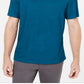 Tasso Elba Men's Supima Blend Crewneck Short Sleeve T-Shirt Blue Size XX-Large