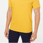 Tasso Elba Men's Supima Blend Crewneck Short Sleeve T-Shirt Yellow Size X-Large