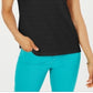 Charter Club Women's Textured Cotton Tank Top Black Size Medium