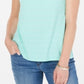 Charter Club Women's Textured Cotton Tank Top Blue Size Large