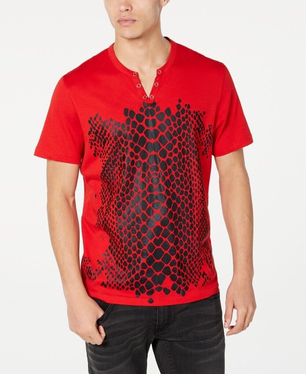 INC International Concepts Men's Crocodile T-Shirt Red Size X-Small