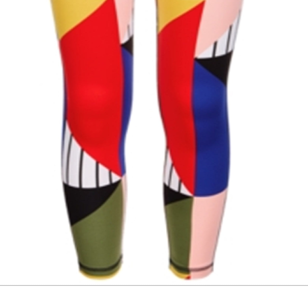 ID Ideology Big Girl's Colorblocked High Rise Ankle Leggings Black Size Large