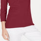 Karen Scott Women's Cotton 3/4 Sleeve Top Red Size Large
