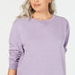 Karen Scott Women's Sport Long Sleeve Crewneck Sweatshirt Purple Size Medium