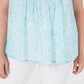 Charter Club Women's Plus Pleated Shell Blouse Blue Size 1X