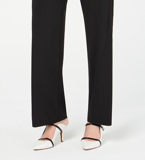 Alfani Women's Solid Knit Pull on Pants Black Size XX-Large