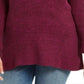 Style & Co Women's Plus Angled Sides Cuffed Sleves Crewneck Sweater Purple Size 4X