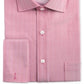 Tasso Elba Men's Slim Fit Non Iron Herringbone French Cuff Dress Shirt Red Size 14.5X32X33