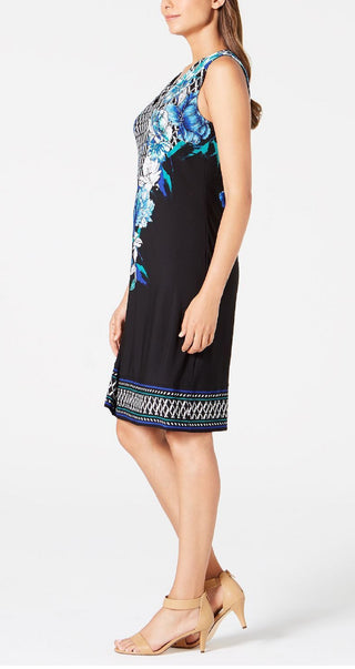 JM Collection Women's Keyhole Sheath Dress Black Size Medium