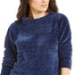 Karen Scott Women's Envelope Neck Chenille Sweater Blue Size Petite L