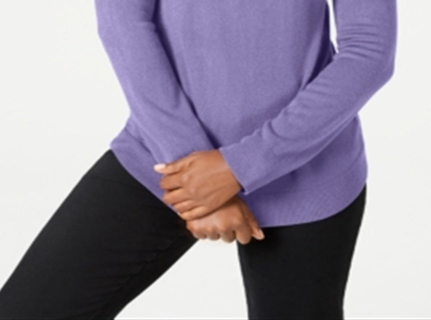 Karen Scott Women's Turtleneck Sweater Purple Size Large