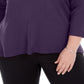 Karen Scott Women's Plus V Neck Luxsoft Sweater Purple Size 0X