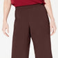 Alfani Women's Pull on Wide Leg Cropped Pants Brown Size Medium