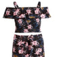 Epic Threads Big Girl's 2 Pc Ruffled Top & Maxi Skirt Set  Black Size SM
