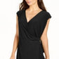 Alfani Women's Hardware Wrap Dress Black Size XX-Large