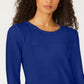 Karen Scott Women's Patchwork Stitch Pullover Sweater Blue Size XX-Large