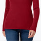 Karen Scott Women's Cotton Ribbed Turtleneck Top Red Size X-Large